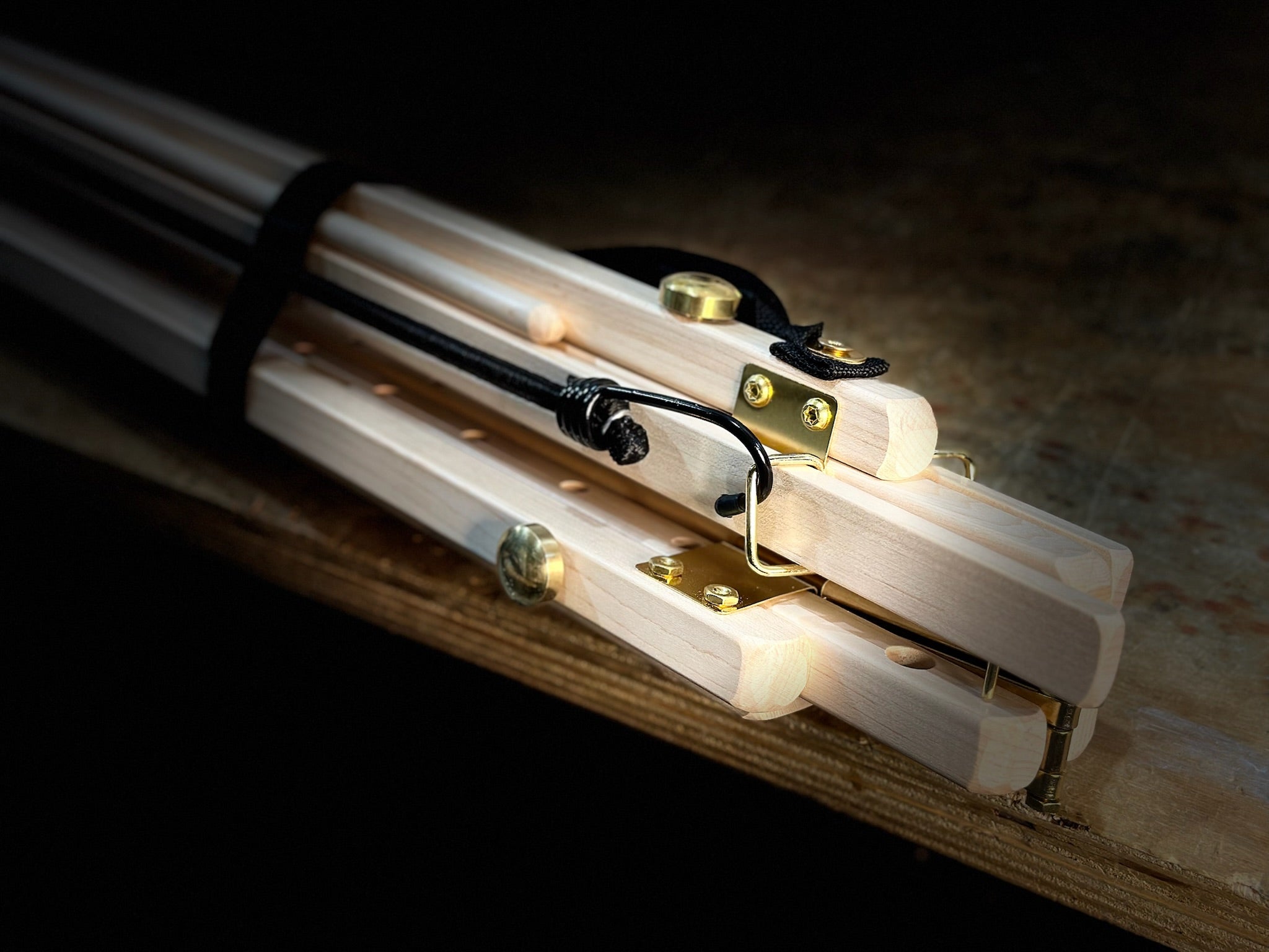 Closeup of the Nadeau Easel showing heirloom quality