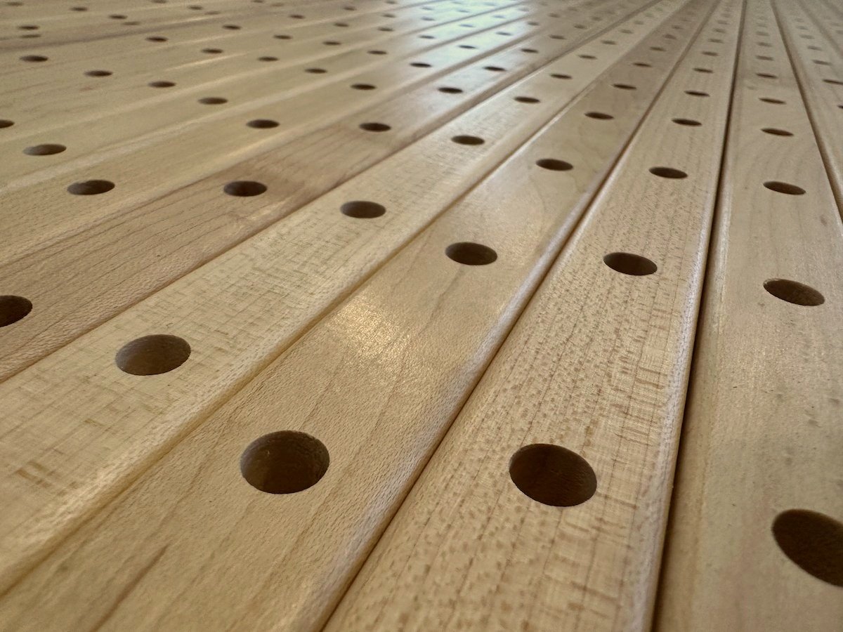 This is an image showing the North American hard maple used in the construction of The Nadeau Easel, which is built with only premium materials.